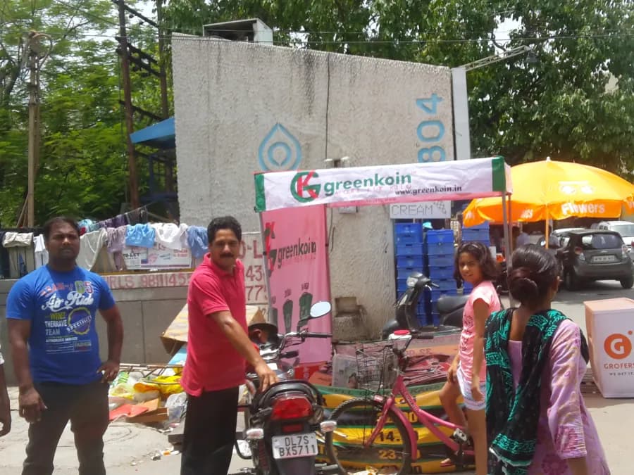 The GreenKoin team at work during a colony collection camp.
